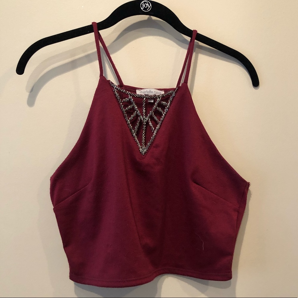 Maroon crop top